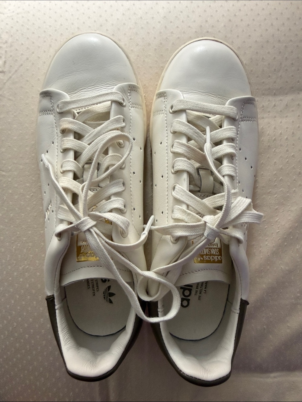 adidas stan smith Lux off white and olive leather